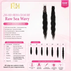 2X6 Wavy HD Swiss Closure