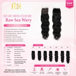 5X5 Wavy HD Swiss Closure