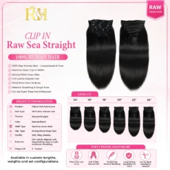 Raw Sea Straight Clip-Ins