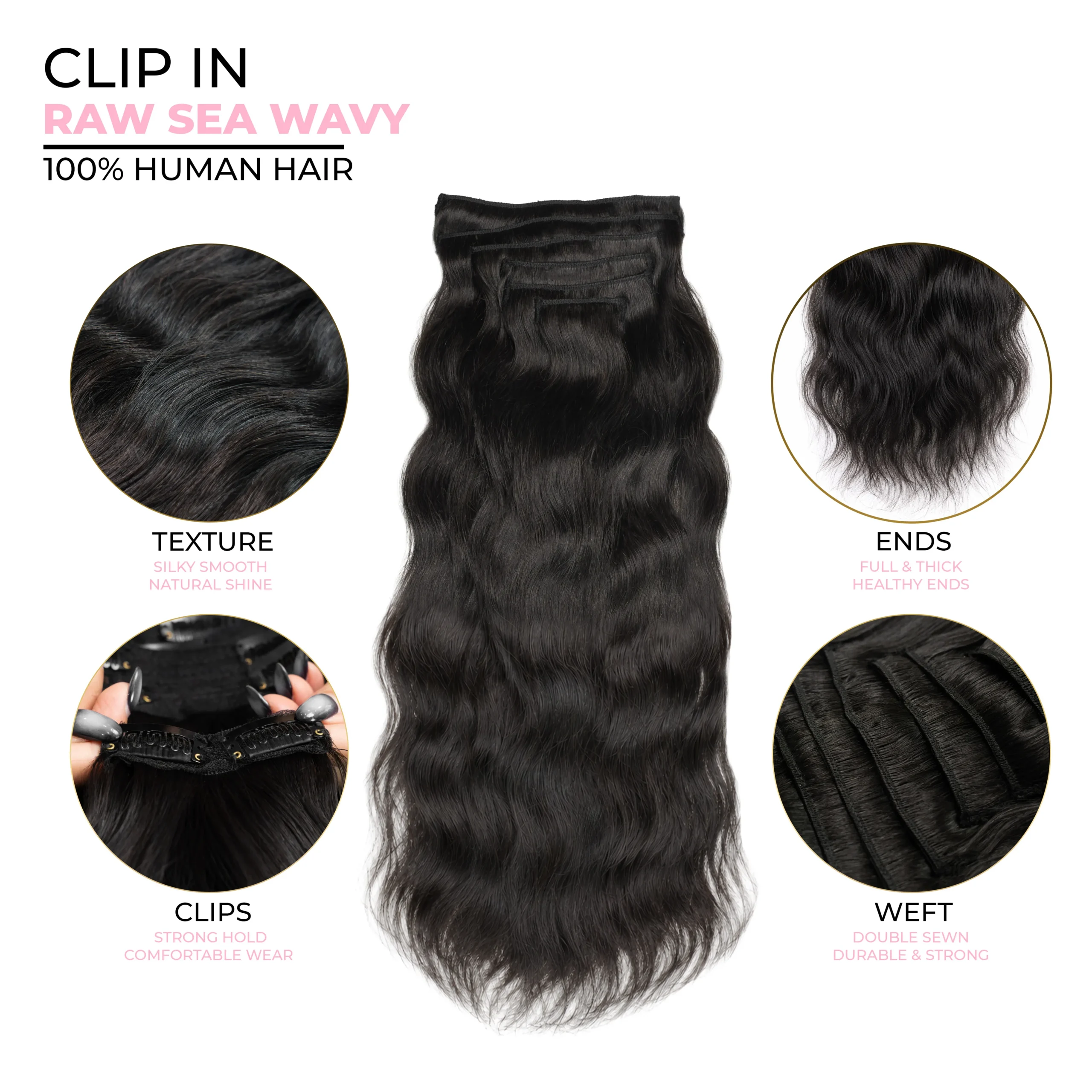Raw Sea Wavy Clip-Ins - Image 2