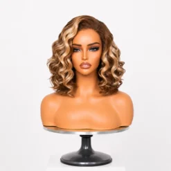 [PRE-ORDER] Ash Blonde Highlight Loose Wave HD Lace Short Wavy Wig
