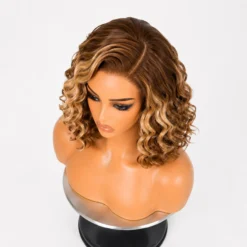 [PRE-ORDER] Ash Blonde Highlight Loose Wave HD Lace Short Wavy Wig - Image 7