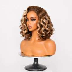 [PRE-ORDER] Ash Blonde Highlight Loose Wave HD Lace Short Wavy Wig - Image 10