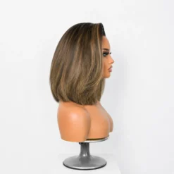 [PRE-ORDER] Blonde Highlight Blunt Cut Bob HD Lace Short Bob Wig - Image 3