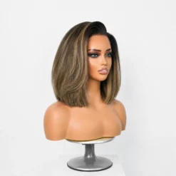 [PRE-ORDER] Blonde Highlight Blunt Cut Bob HD Lace Short Bob Wig - Image 6