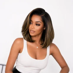 [PRE-ORDER] Blonde Highlight Blunt Cut Bob HD Lace Short Bob Wig - Image 12