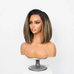 [PRE-ORDER] Blonde Highlight Blunt Cut Bob HD Lace Short Bob Wig - Image 5