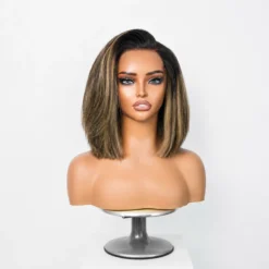 [PRE-ORDER] Blonde Highlight Blunt Cut Bob HD Lace Short Bob Wig