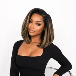 [PRE-ORDER] Blonde Highlight Blunt Cut Bob HD Lace Short Bob Wig - Image 11