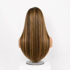 [Pre-Order] Blonde Highlight Butterfly Cut Layered Light Yaki Straight Closure HD Lace Wig - Image 5