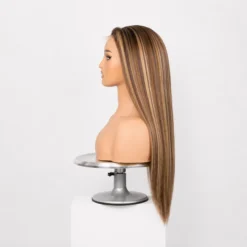 [Pre-Order] Blonde Highlight Butterfly Cut Layered Light Yaki Straight Closure HD Lace Wig - Image 10