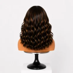 [PRE-ORDER] Blonde Highlight Loose Wave Lace Wig with Bangs - Image 8