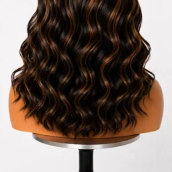[PRE-ORDER] Blonde Highlight Loose Wave Lace Wig with Bangs - Image 9