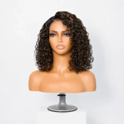 [Pre-Order] Brown Highlight 5x5 HD Lace Closure Water Wave Human Hair Wig