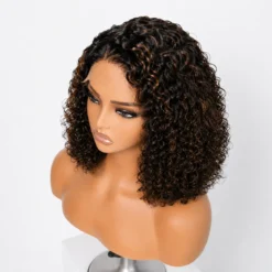 [Pre-Order] Brown Highlight 5x5 HD Lace Closure Water Wave Human Hair Wig - Image 9
