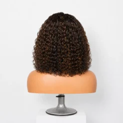 [Pre-Order] Brown Highlight 5x5 HD Lace Closure Water Wave Human Hair Wig - Image 4