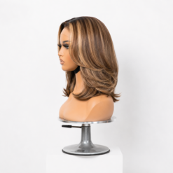 [Pre-Order] Brown Highlight Short Layered Bob Wig 5x5 Closure Lace Wig - Image 4