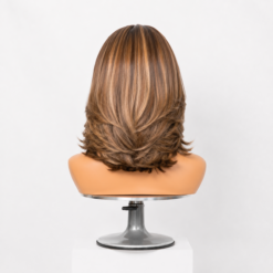 [Pre-Order] Brown Highlight Short Layered Bob Wig 5x5 Closure Lace Wig - Image 6