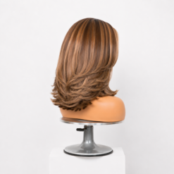 [Pre-Order] Brown Highlight Short Layered Bob Wig 5x5 Closure Lace Wig - Image 7