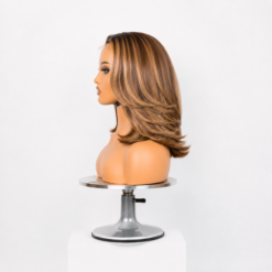 [Pre-Order] Brown Highlight Short Layered Bob Wig 5x5 Closure Lace Wig - Image 10