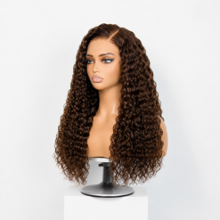 [Pre-Order] Brown Highlights Funmi Curly HD Lace Closure Wig - Image 3