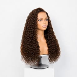 [Pre-Order] Brown Highlights Funmi Curly HD Lace Closure Wig - Image 4