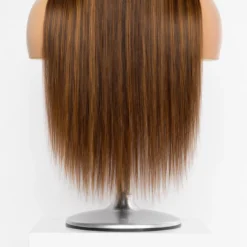 [Pre-Order] Chestnut Brown with Honey Blonde Highlights Silky Straight HD Lace Wig - Image 7