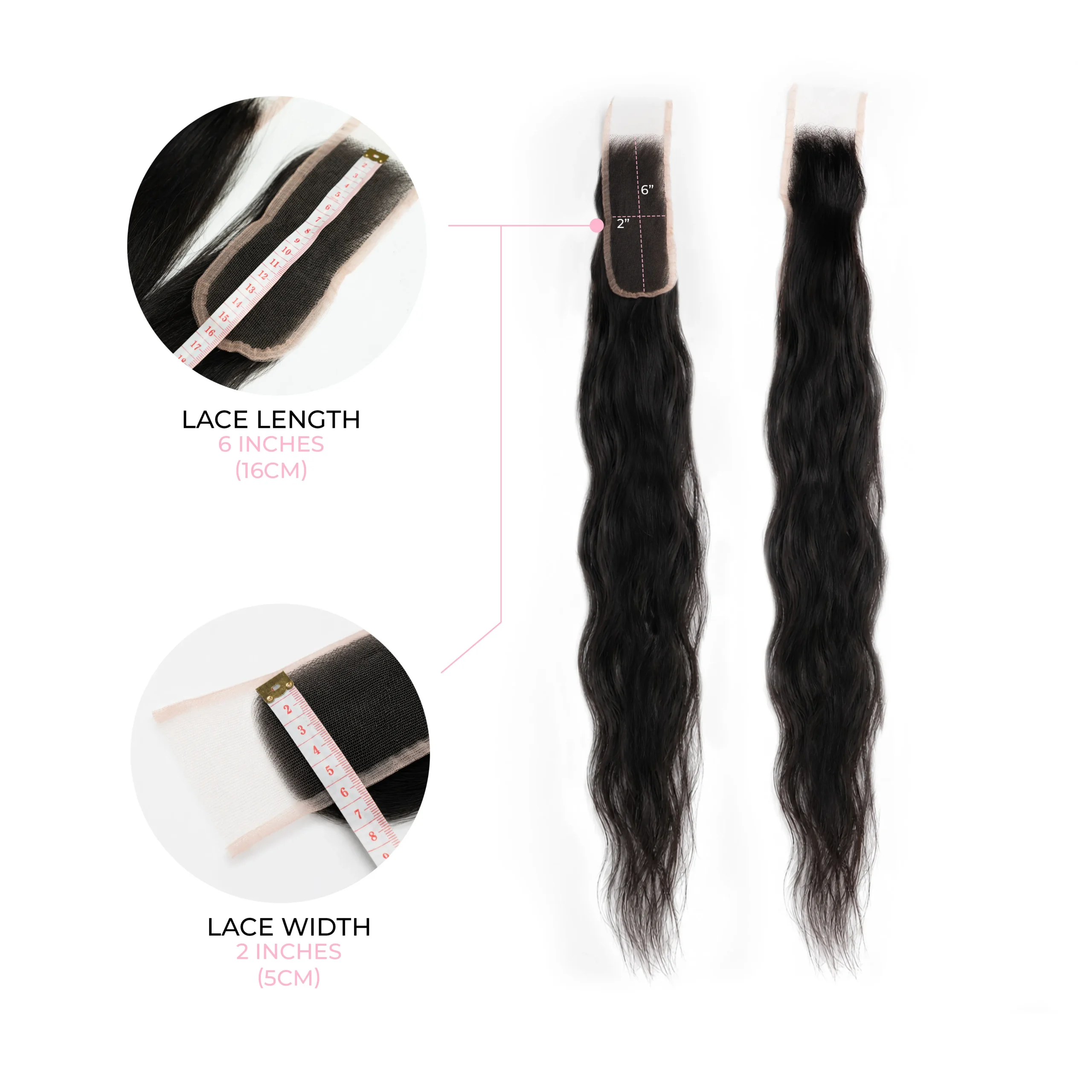 2X6 Wavy HD Swiss Closure - Image 3