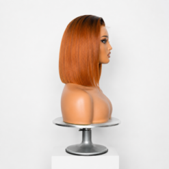 [Pre-Order] Ginger Ombre HD Lace Closure Blunt Cut Bob Human Hair Wig - Image 9