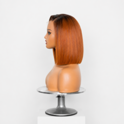 [Pre-Order] Ginger Ombre HD Lace Closure Blunt Cut Bob Human Hair Wig - Image 10