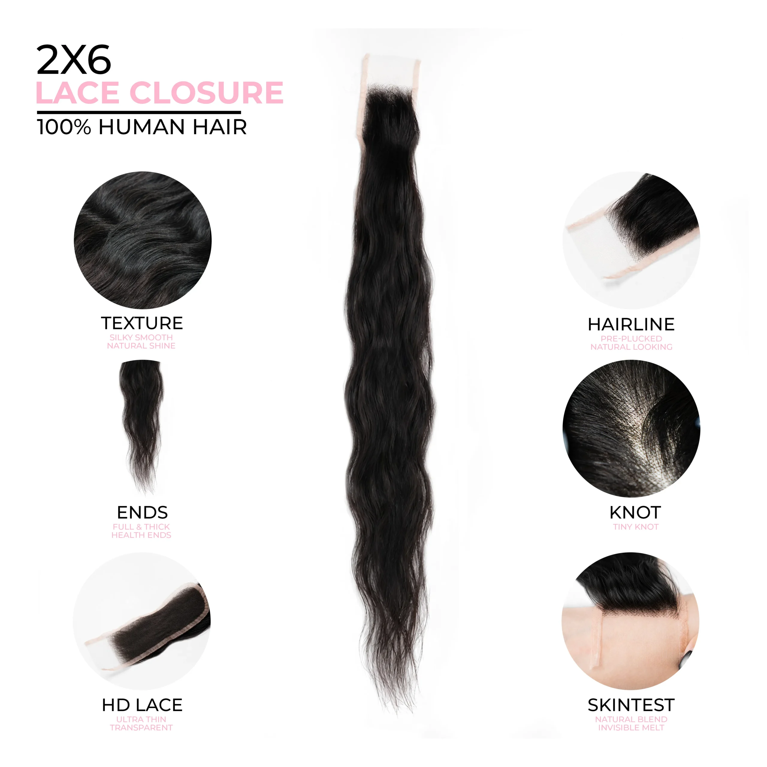 2X6 Wavy HD Swiss Closure - Image 2