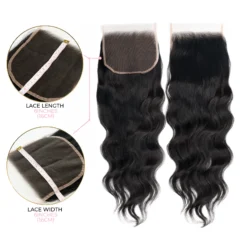 6X6 Wavy HD Swiss Closure - Image 3
