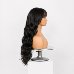 [Pre-Order] Loose Body Wave Closure HD Lace Human Hair Wig with Bangs Pre-Cut Lace - Image 8