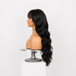 [Pre-Order] Loose Body Wave Closure HD Lace Human Hair Wig with Bangs Pre-Cut Lace - Image 9