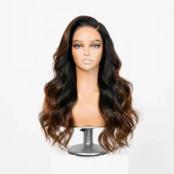 [Pre-Order] Ombre Brown Natural Black Loose Wave HD Lace Wig Human Hair