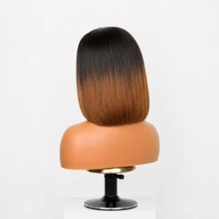 [PRE-ORDER] Ombre Brown Silky Blunt Cut Bob 5x5 HD Lace Closure Wig - Image 7
