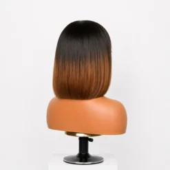 [PRE-ORDER] Ombre Brown Silky Blunt Cut Bob 5x5 HD Lace Closure Wig - Image 11