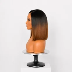 [PRE-ORDER] Ombre Brown Silky Blunt Cut Bob 5x5 HD Lace Closure Wig - Image 3