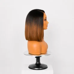 [PRE-ORDER] Ombre Brown Silky Blunt Cut Bob 5x5 HD Lace Closure Wig - Image 4