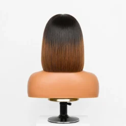 [PRE-ORDER] Ombre Brown Silky Blunt Cut Bob 5x5 HD Lace Closure Wig - Image 8