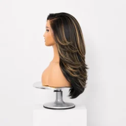 [Pre-Order] Honey Blonde Highlight Layered Cut HD Lace Human Hair Wig - Image 7