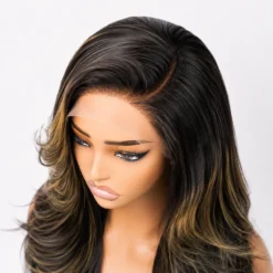 Alternative view of [Pre-Order] Honey Blonde Highlight Layered Cut HD Lace Human Hair Wig