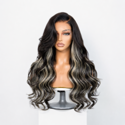 [Pre-Order] Platinum Blonde Highlight Loose Body Wave Closure HD Lace Wig
