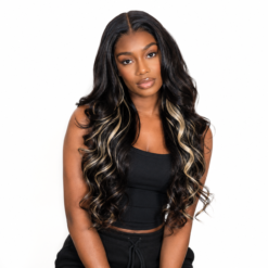 [Pre-Order] Platinum Blonde Highlight Loose Body Wave Closure HD Lace Wig - Image 12