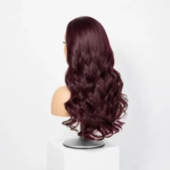 [Pre-Order] Rich Dark Plum Body Wave 5x5 HD Lace Closure Human Hair Wig - Image 5