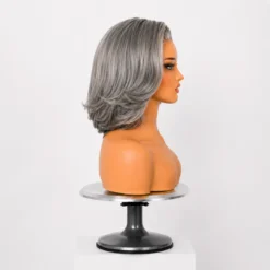[Pre-Order] Salt & Pepper Layered Bob 100% Human Hair HD Lace Wig - Image 7