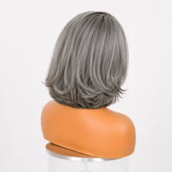 [Pre-Order] Salt & Pepper Layered Bob 100% Human Hair HD Lace Wig - Image 6