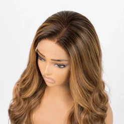 Alternative view of [PRE-ORDER] Warm Tone Brown with Blonde Highlights Loose Wave 5x5 HD Closure Lace Wig