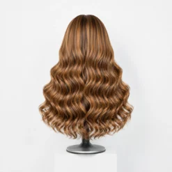 [PRE-ORDER] Warm Tone Brown with Blonde Highlights Loose Wave 5x5 HD Closure Lace Wig - Image 5