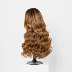 [PRE-ORDER] Warm Tone Brown with Blonde Highlights Loose Wave 5x5 HD Closure Lace Wig - Image 6